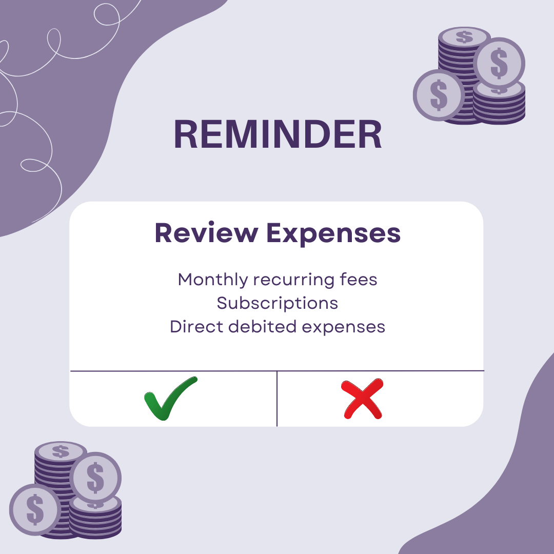 Review your expenses